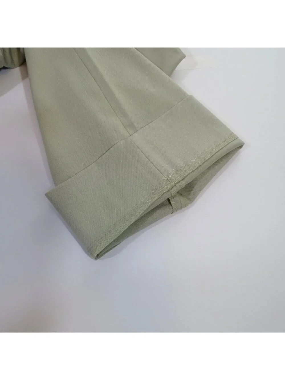 Banana Republic Women Wool Blend Wide Leg Pants Tan Size 4 Flat Front Pockets - Picture 8 of 12
